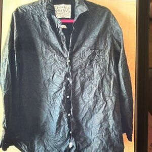 Frank & Eileen Charcoal black Button-Up Shirt size L